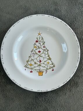 Pottery Barn Outlet Holiday Cheer Christmas Tree Serving Platter 16 1/4” Large